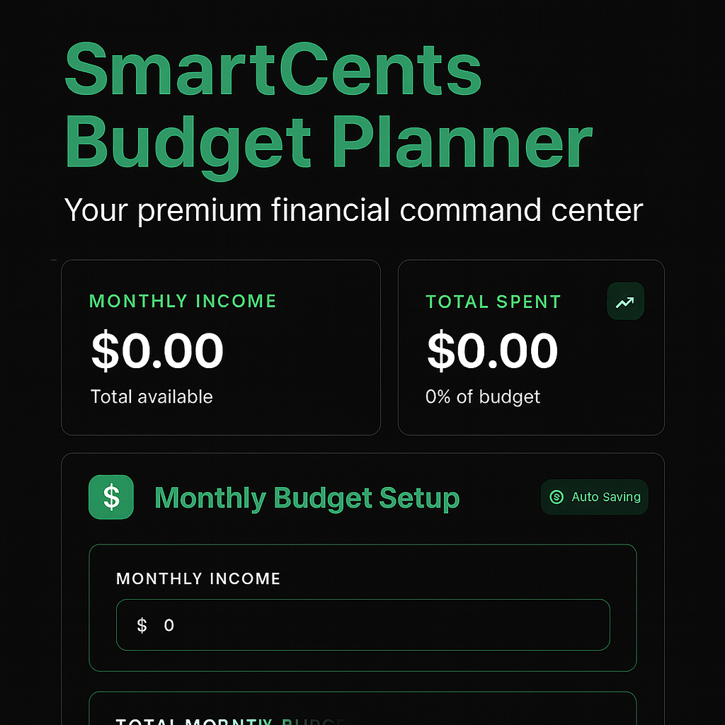 SmartCents Personal Budget Planner